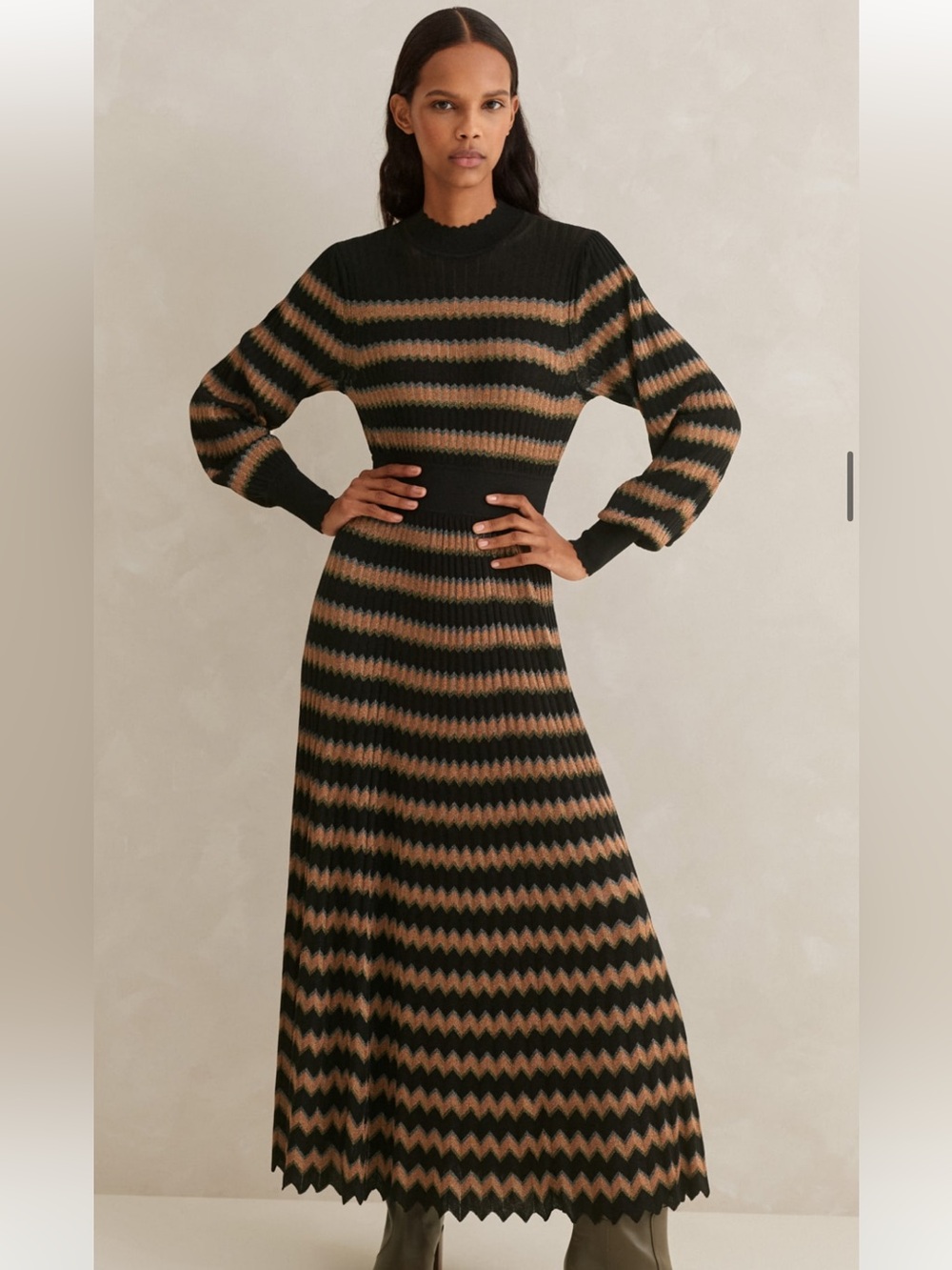 ME + EM Metallic Stripe Maxi